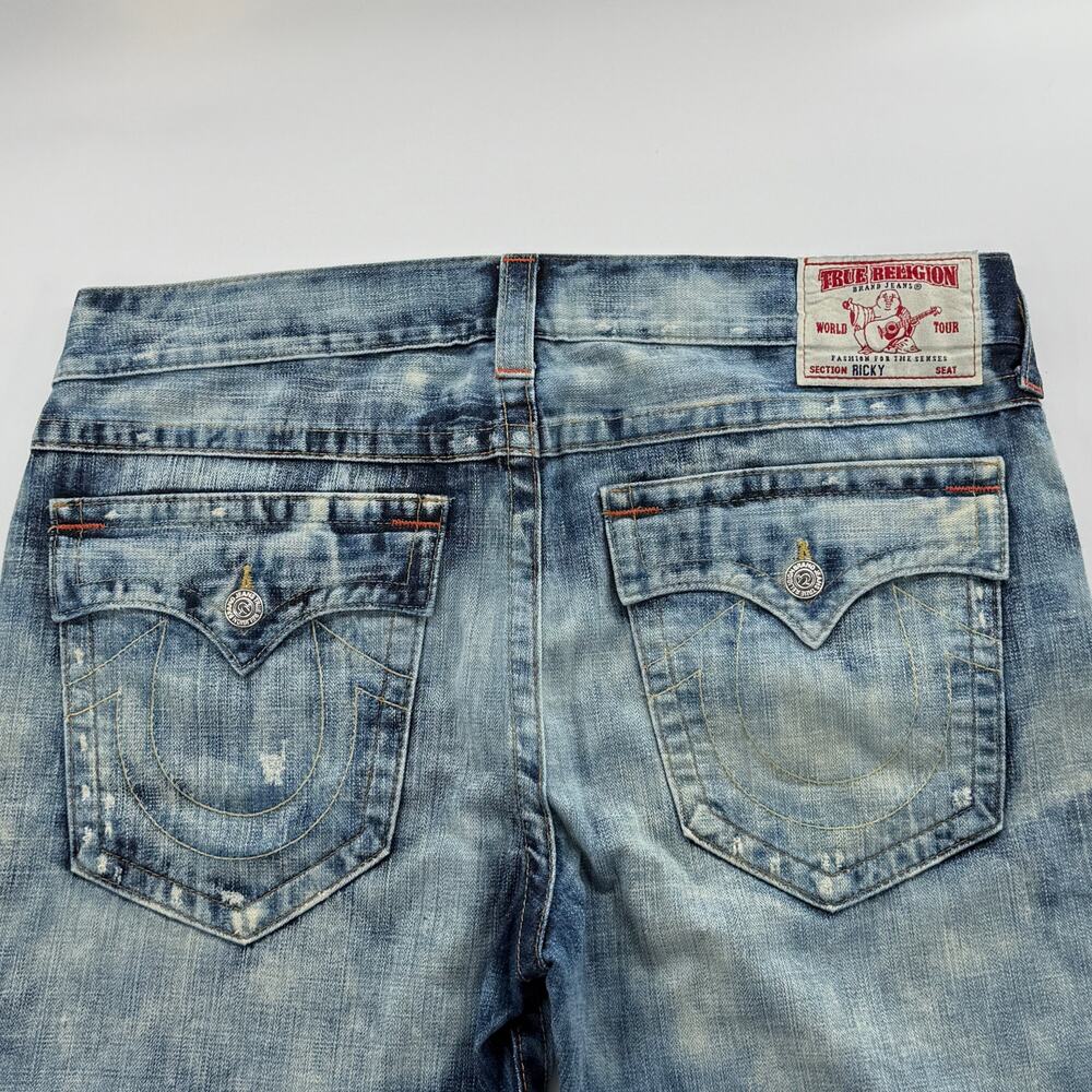 True Religion Blue Straight Men's Jeans - Picture 4 of 10